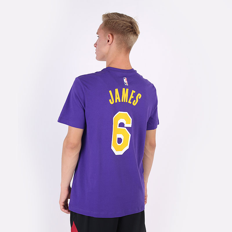 мужская фиолетовая футболка Jordan Los Angeles Lakers Statement Edition Tee CV9986-557 - цена, описание, фото 4